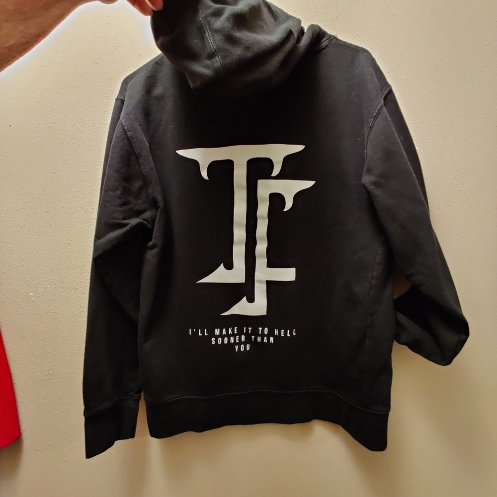 Tempting fate black hoodie. I'll make it to hell sooner than you - Picture 2 of 6